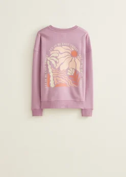 Best Cotton Club Sweater met print lila,midden
