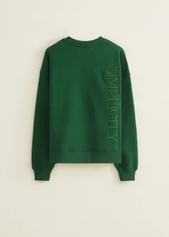 New Cotton Club Sweater simplicity donkergroen