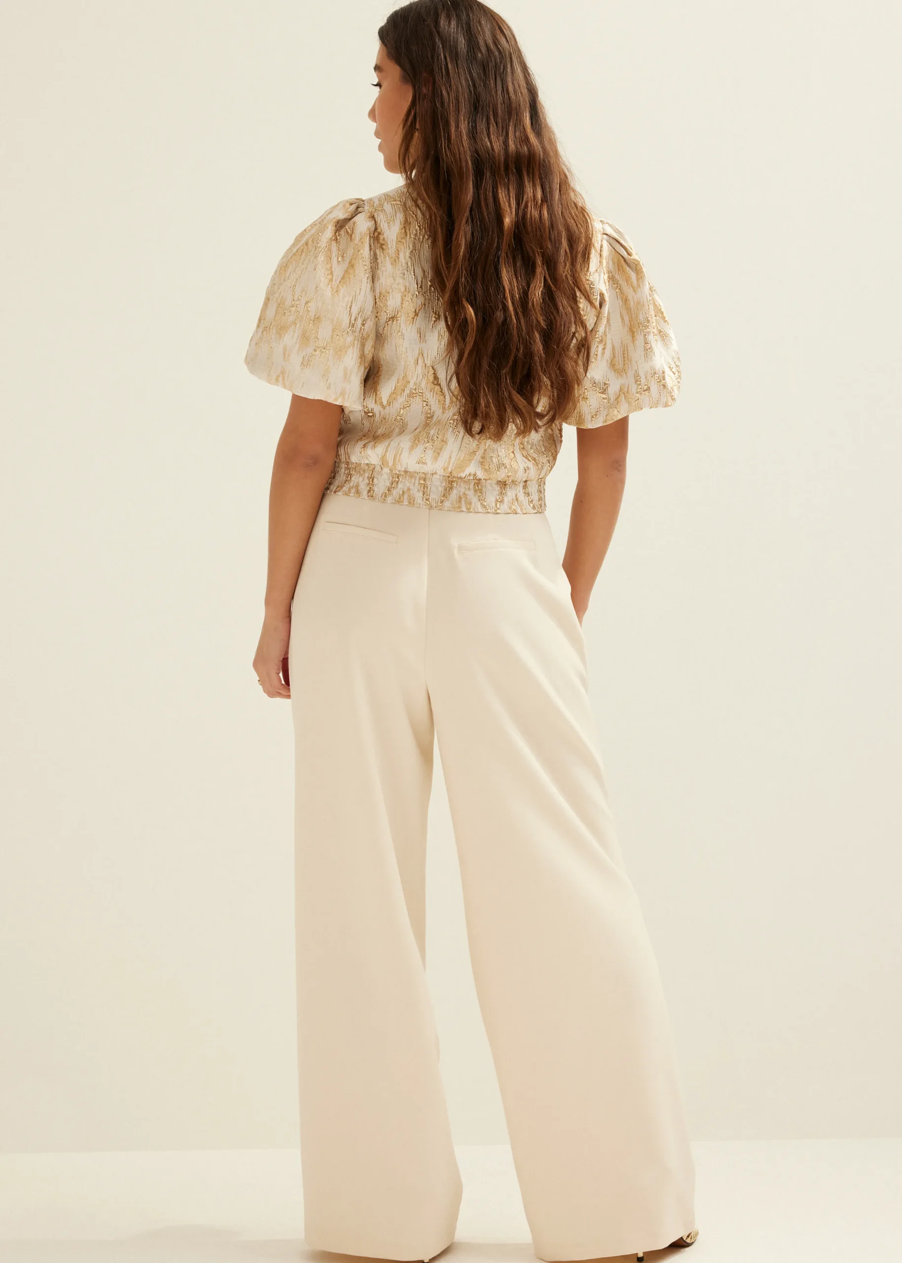 Best Cotton Club Top jacquard middenzand