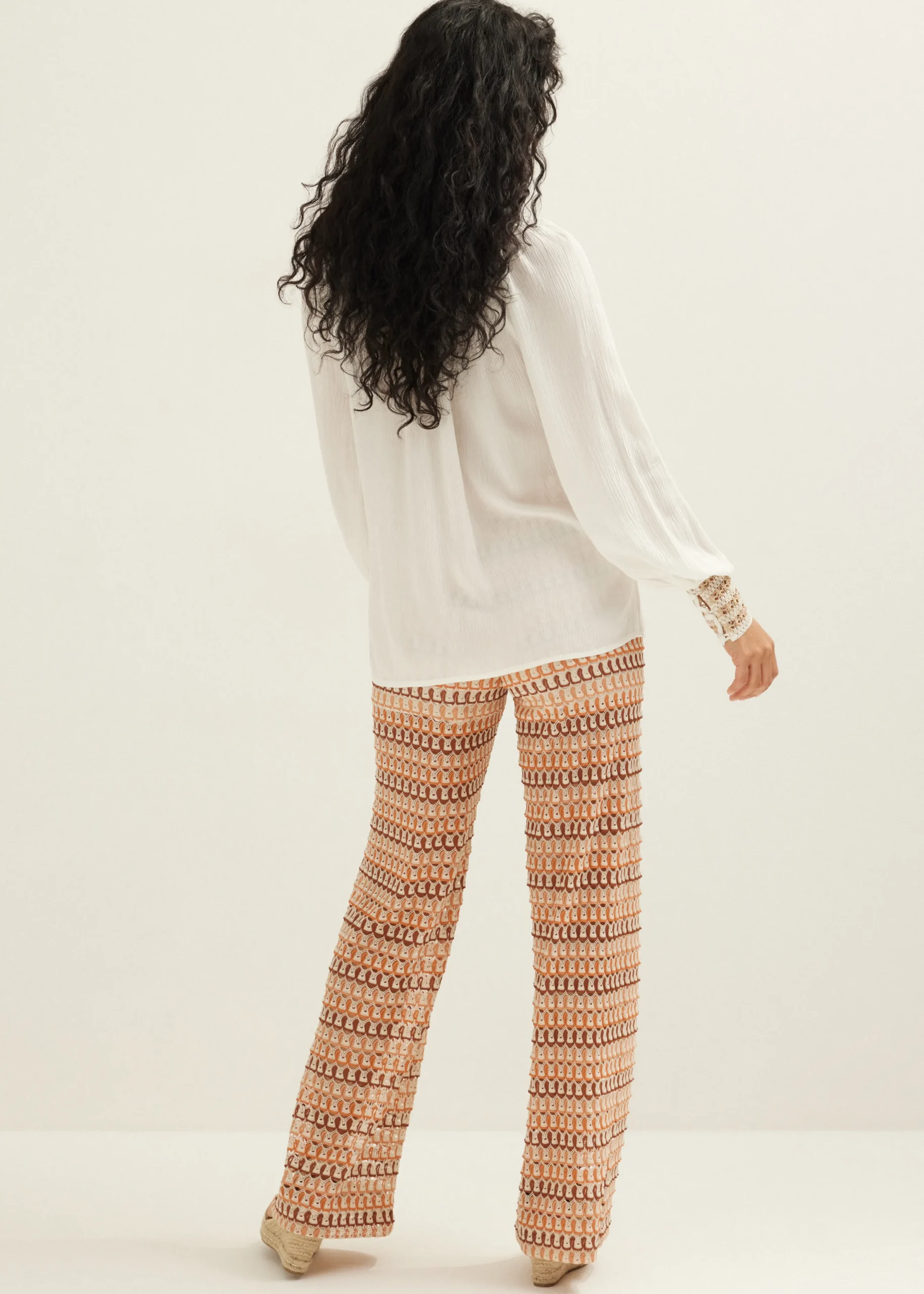 New Cotton Club Top met gehaakte details wit,off-white