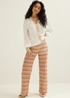 New Cotton Club Top met gehaakte details wit,off-white