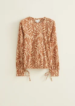 Discount Cotton Club Top met print bruin