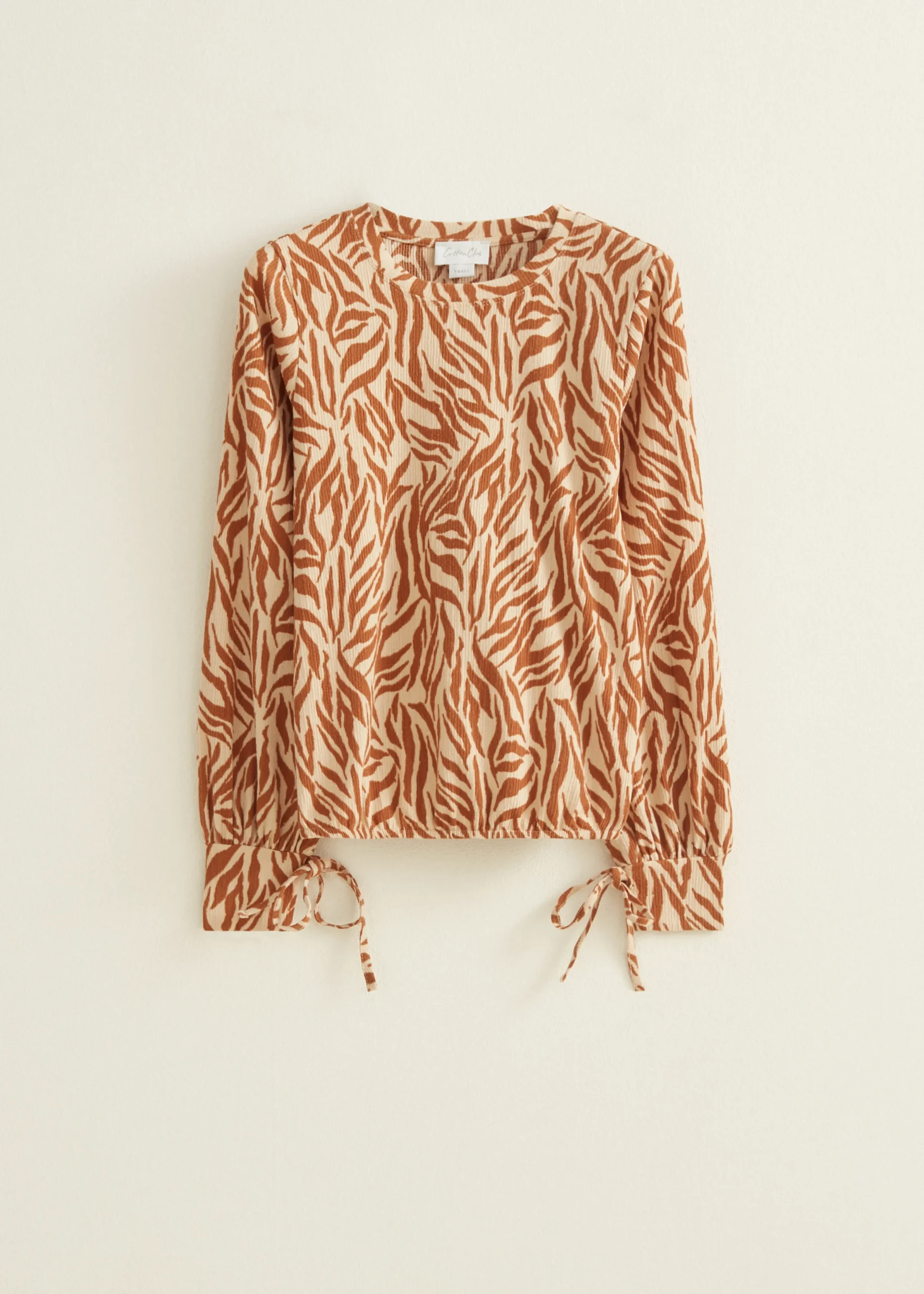 Discount Cotton Club Top met print bruin