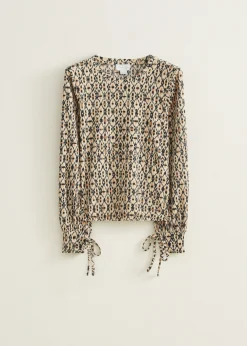 Online Cotton Club Top met print camel