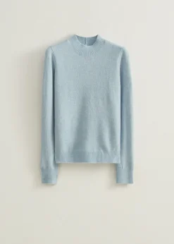 Fashion Cotton Club Trui met hoge hals lichtblauw