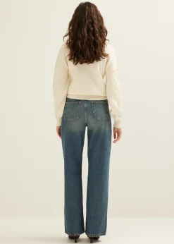 Discount Cotton Club Trui met kant details lichtzand