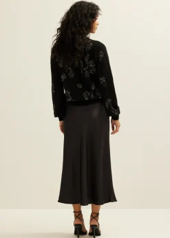 Online Cotton Club Trui met pailletten zwart