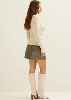 Discount Cotton Club Trui met structuur lichtzand