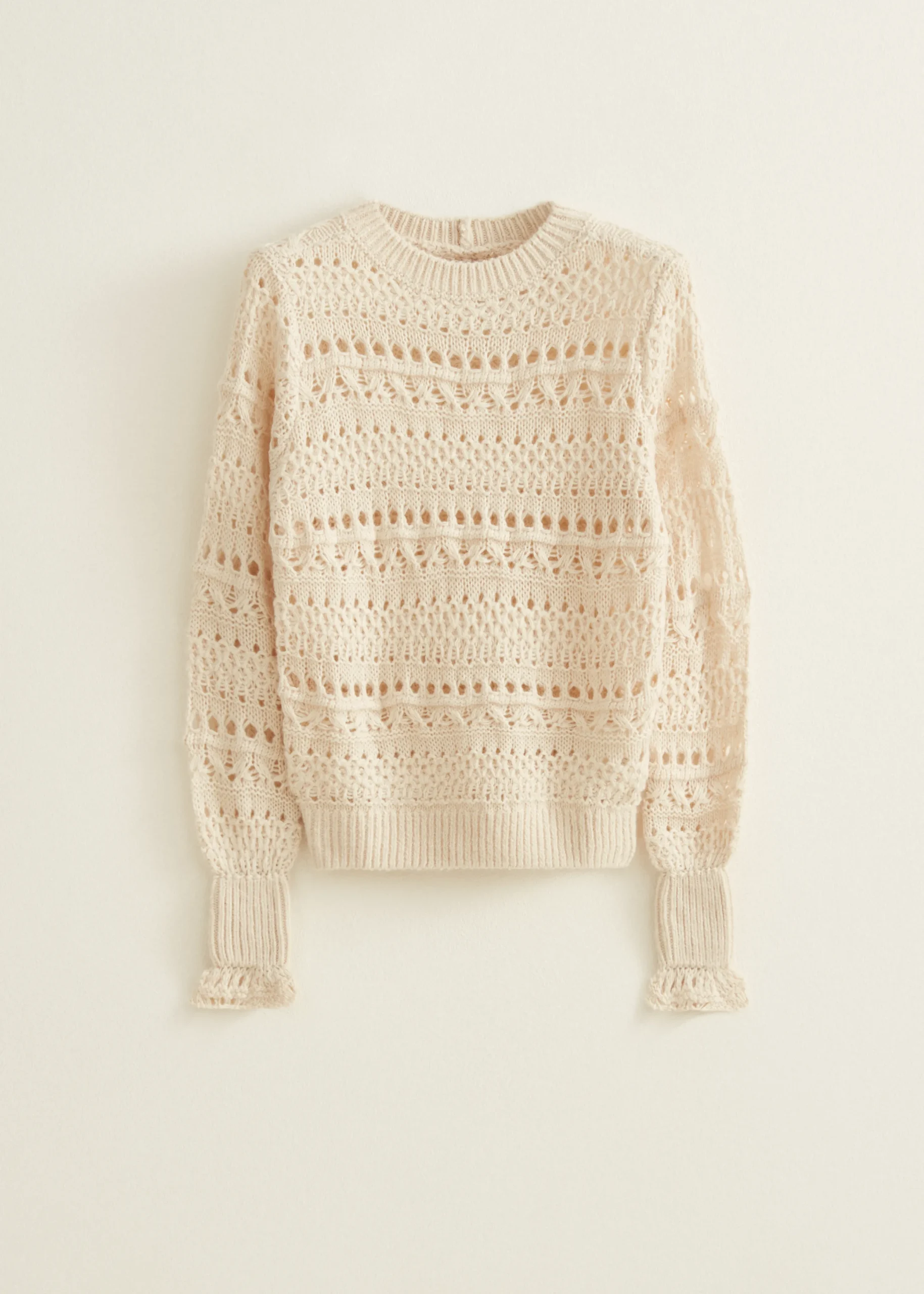 Clearance Cotton Club Trui van ajour ecru
