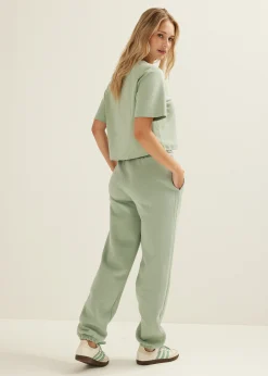 Online Cotton Club T-shirt met contrast details mint