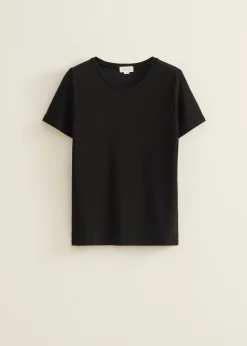 Outlet Cotton Club T-shirt met glitter zwart