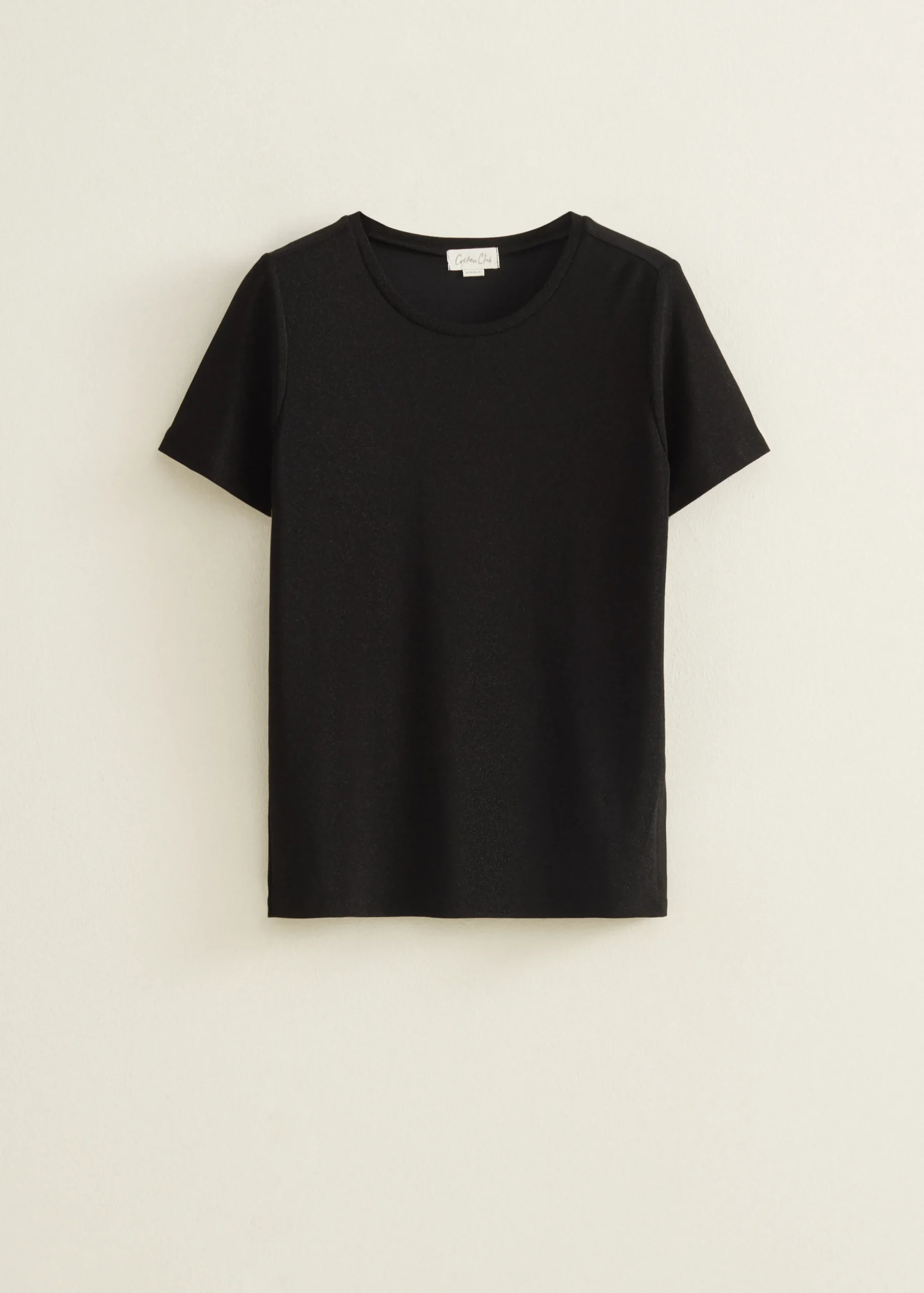 Outlet Cotton Club T-shirt met glitter zwart