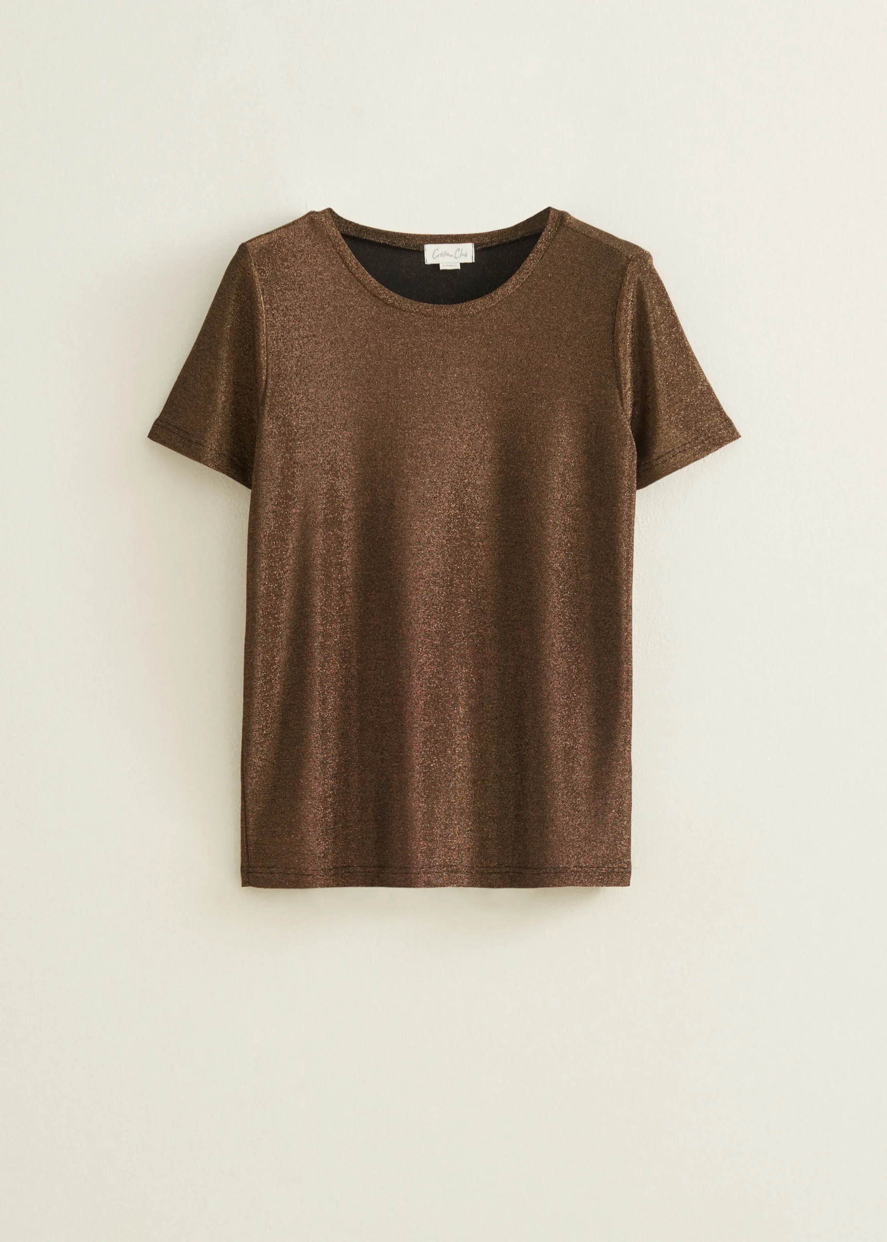 Online Cotton Club T-shirt met glitter goud