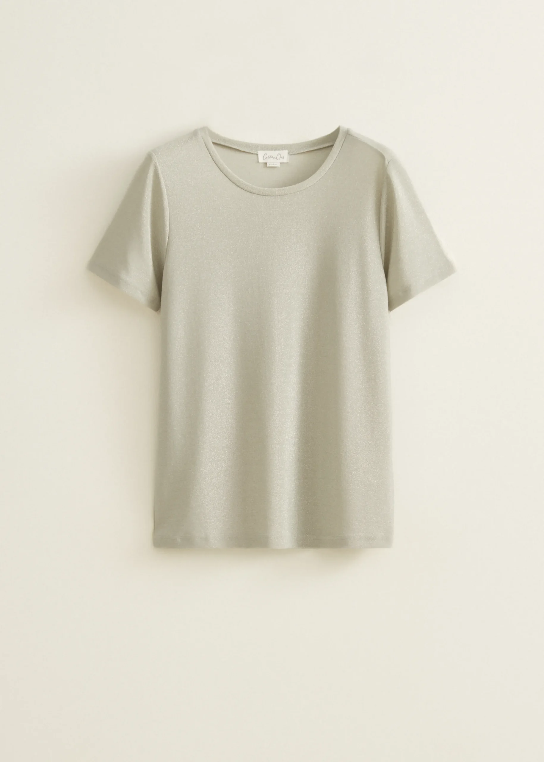 New Cotton Club T-shirt met glitter zilver