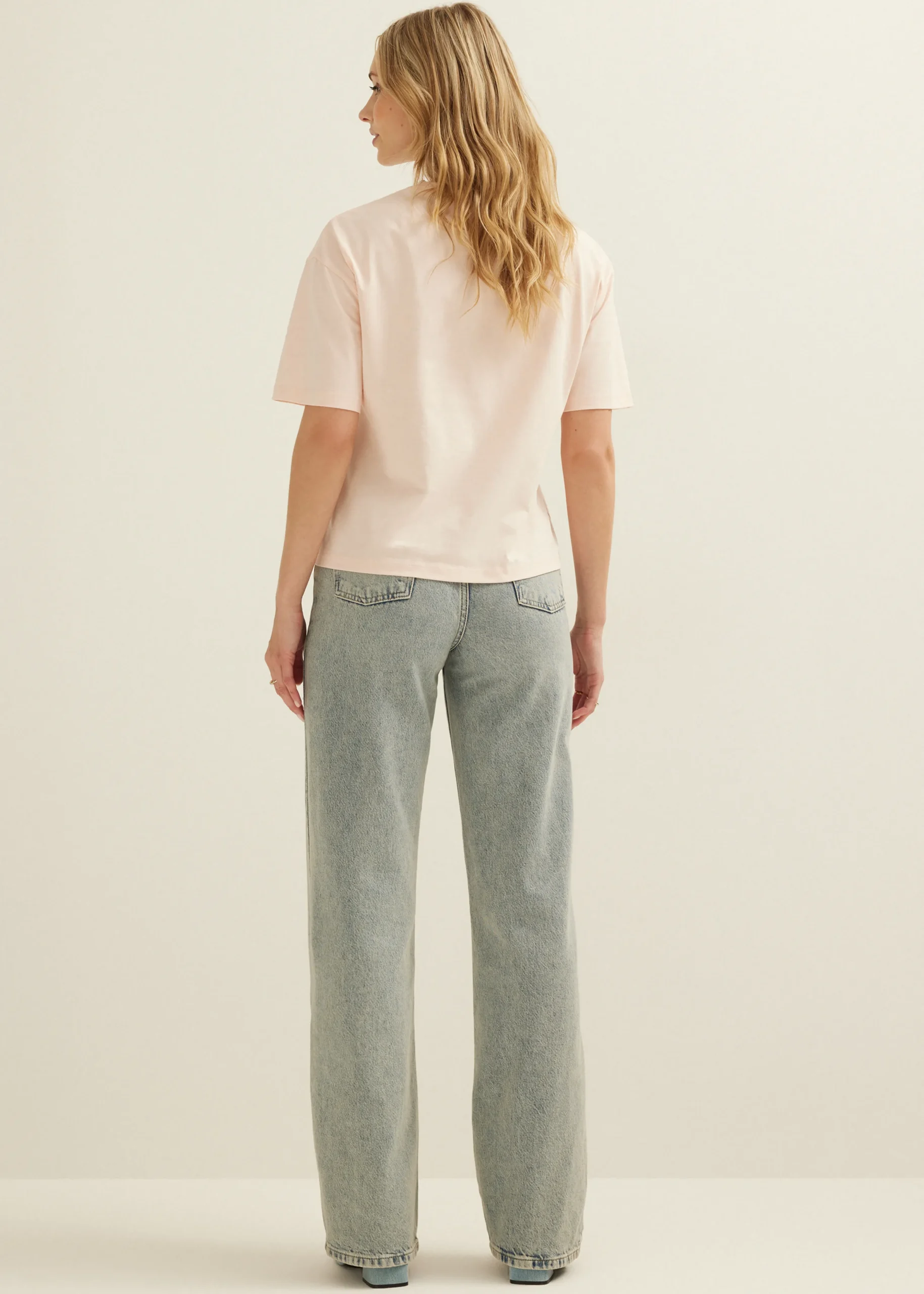 Clearance Cotton Club T-shirt met kralen crush lichtroze