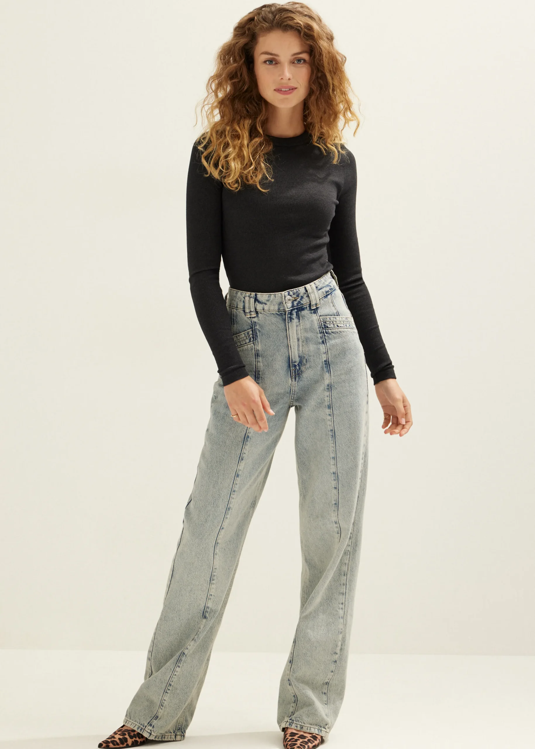 Hot Cotton Club T-shirt met lange mouw antracietgemêleerd