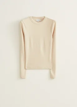 Discount Cotton Club T-shirt met lange mouw lichtzand