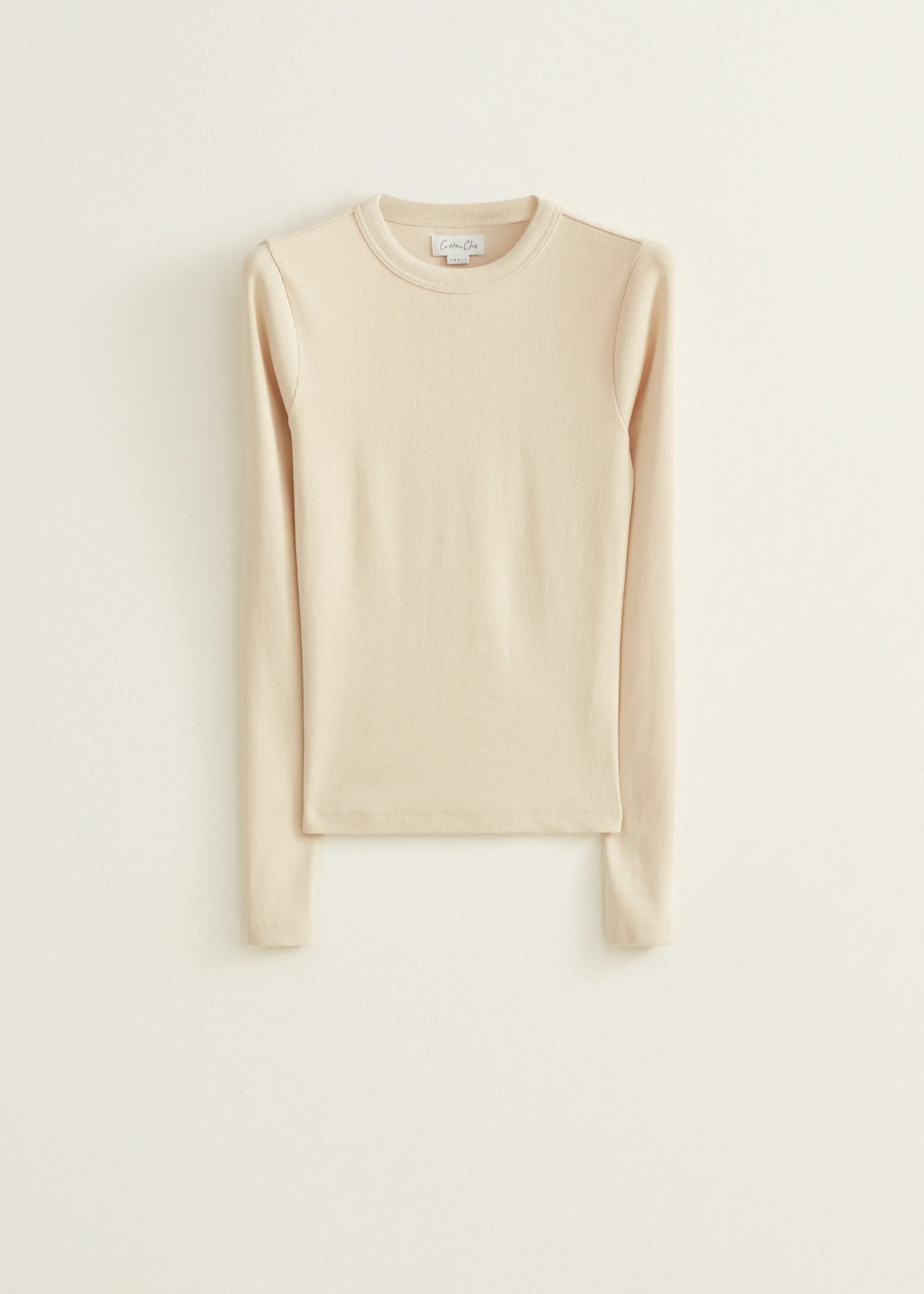 Discount Cotton Club T-shirt met lange mouw lichtzand