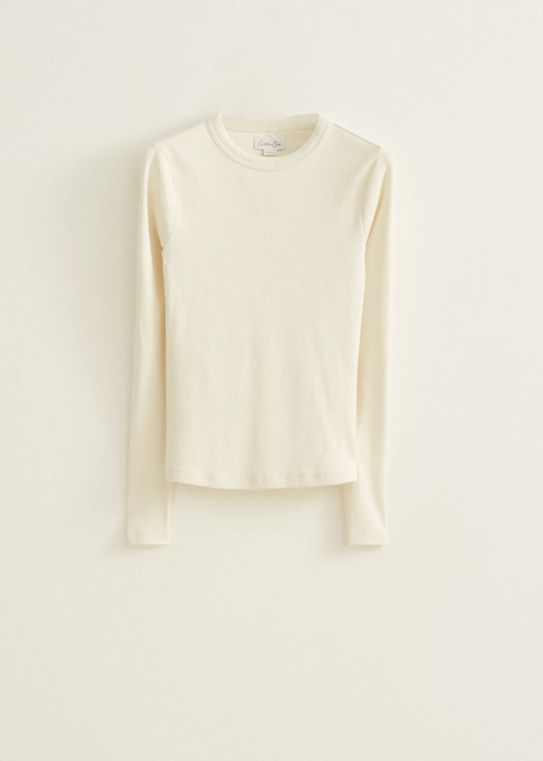 Sale Cotton Club T-shirt met lange mouw ecru