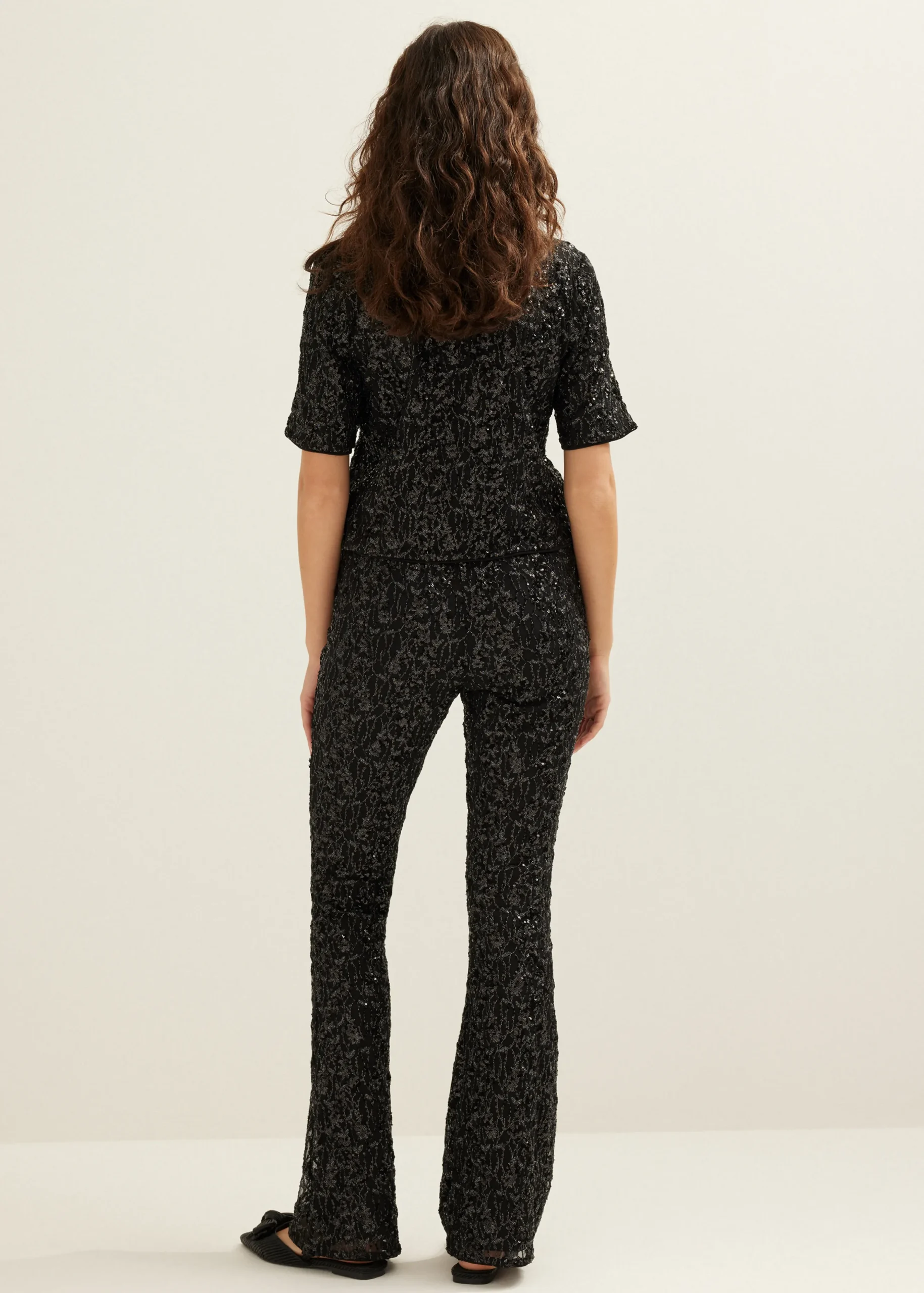 Discount Cotton Club T-shirt met pailletten zwart