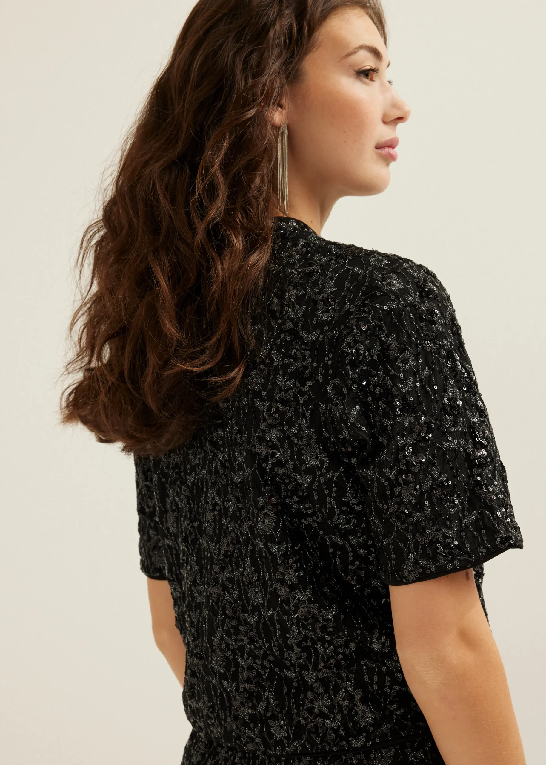 Discount Cotton Club T-shirt met pailletten zwart