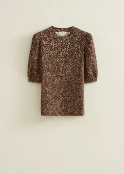 Sale Cotton Club T-shirt met panterprint meerkleurig