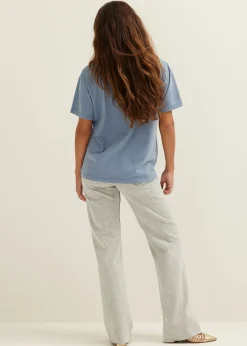 Sale Cotton Club t-shirt met print eternal middenblauw