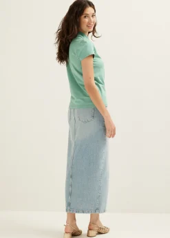 Hot Cotton Club T-shirt met turtleneck mint,donker
