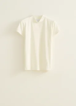 Outlet Cotton Club T-shirt met turtleneck ecru