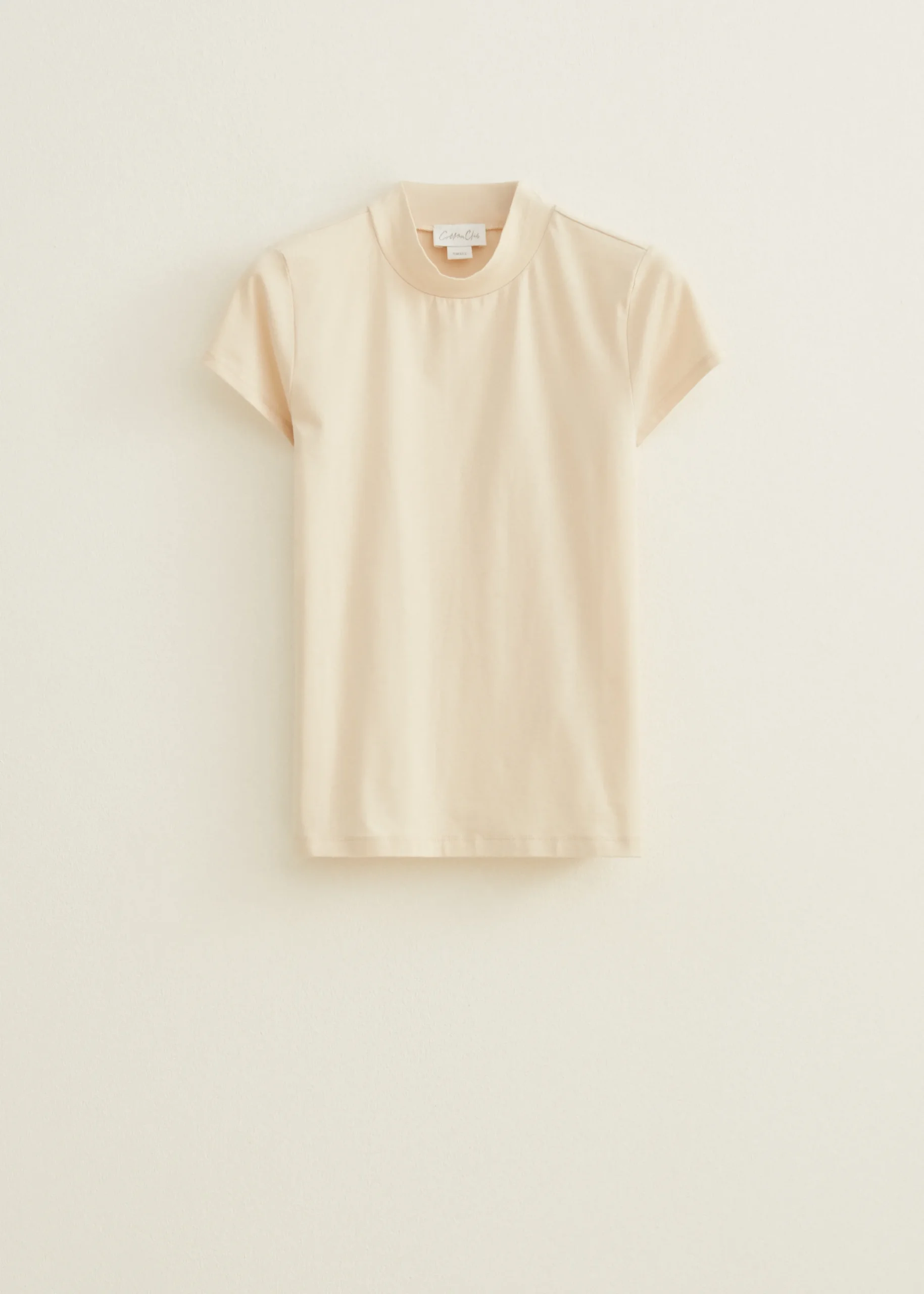 Sale Cotton Club T-shirt met turtleneck lichtzand