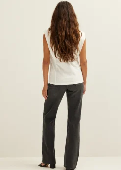Sale Cotton Club T-shirt met v-hals ecru