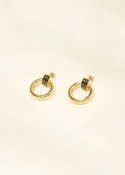Hot Cotton Club Twee kleurige oorbellen goud