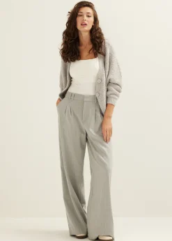 Clearance Cotton Club Vest met boucle structuur grijs,lichtmelee