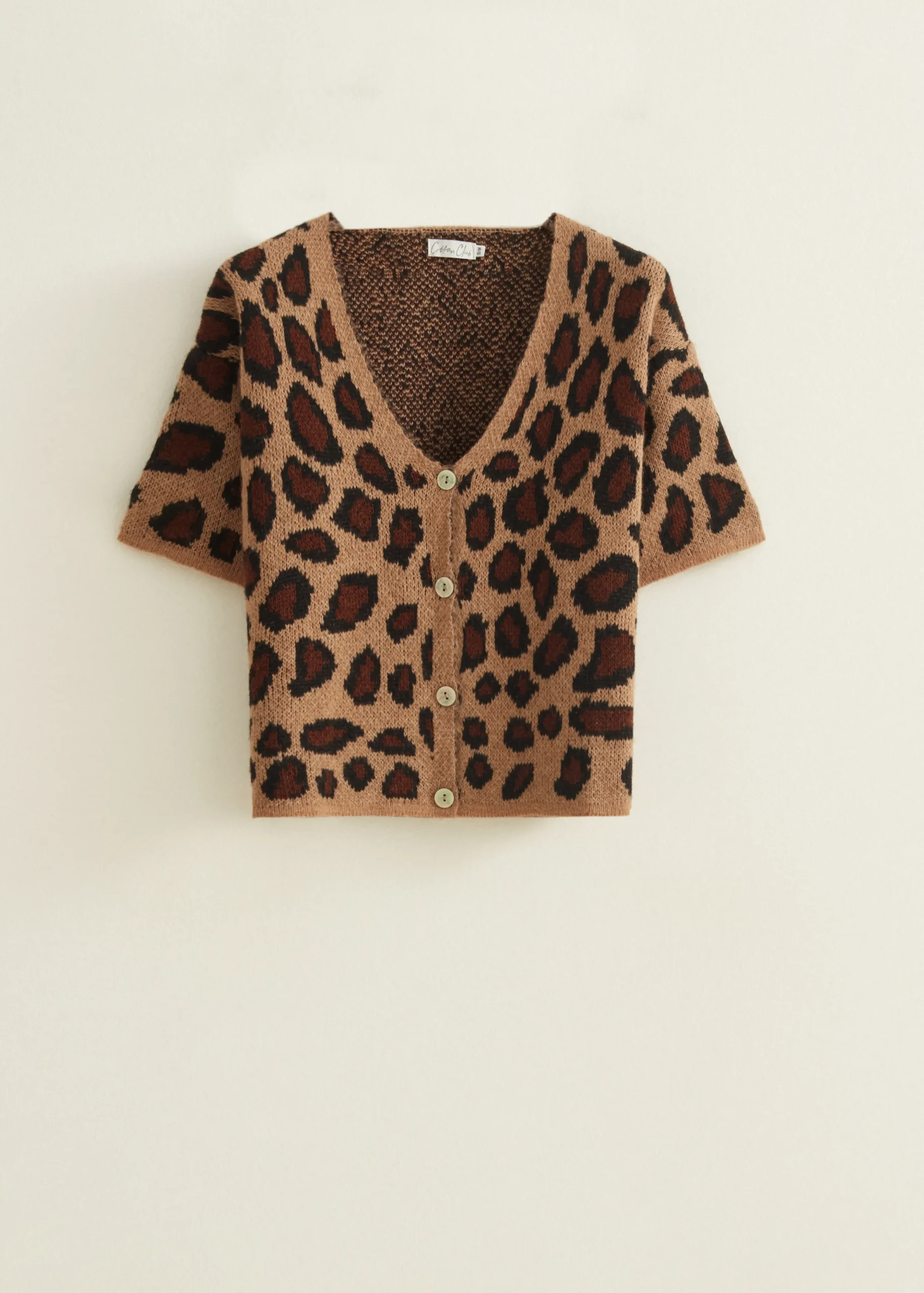 Hot Cotton Club Vest met panterprint meerkleurig