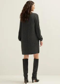 Sale Cotton Club Vest met rib structuur antracietgem&ecirc;leerd