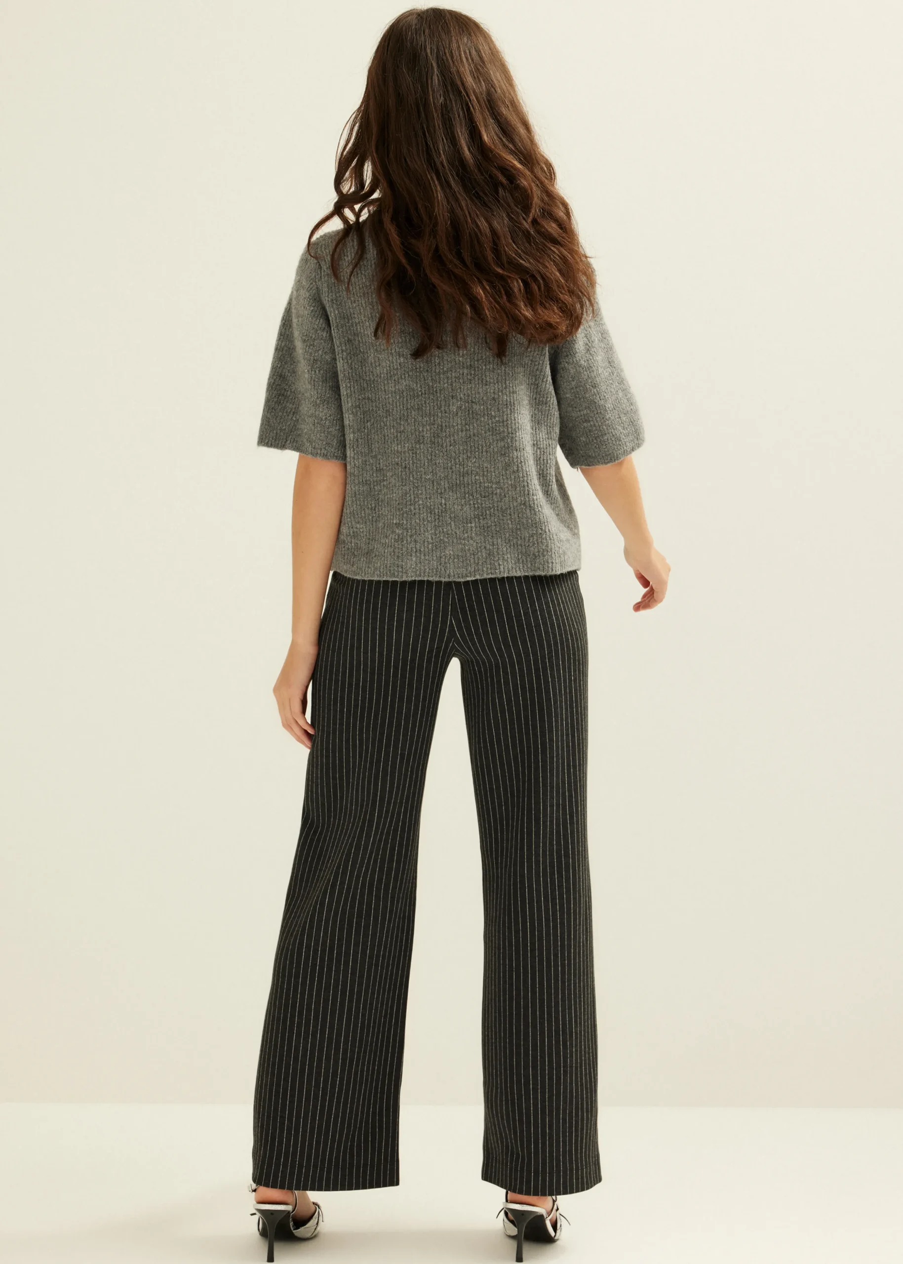 Hot Cotton Club Vest met strass knopen middengrijsgemêleerd