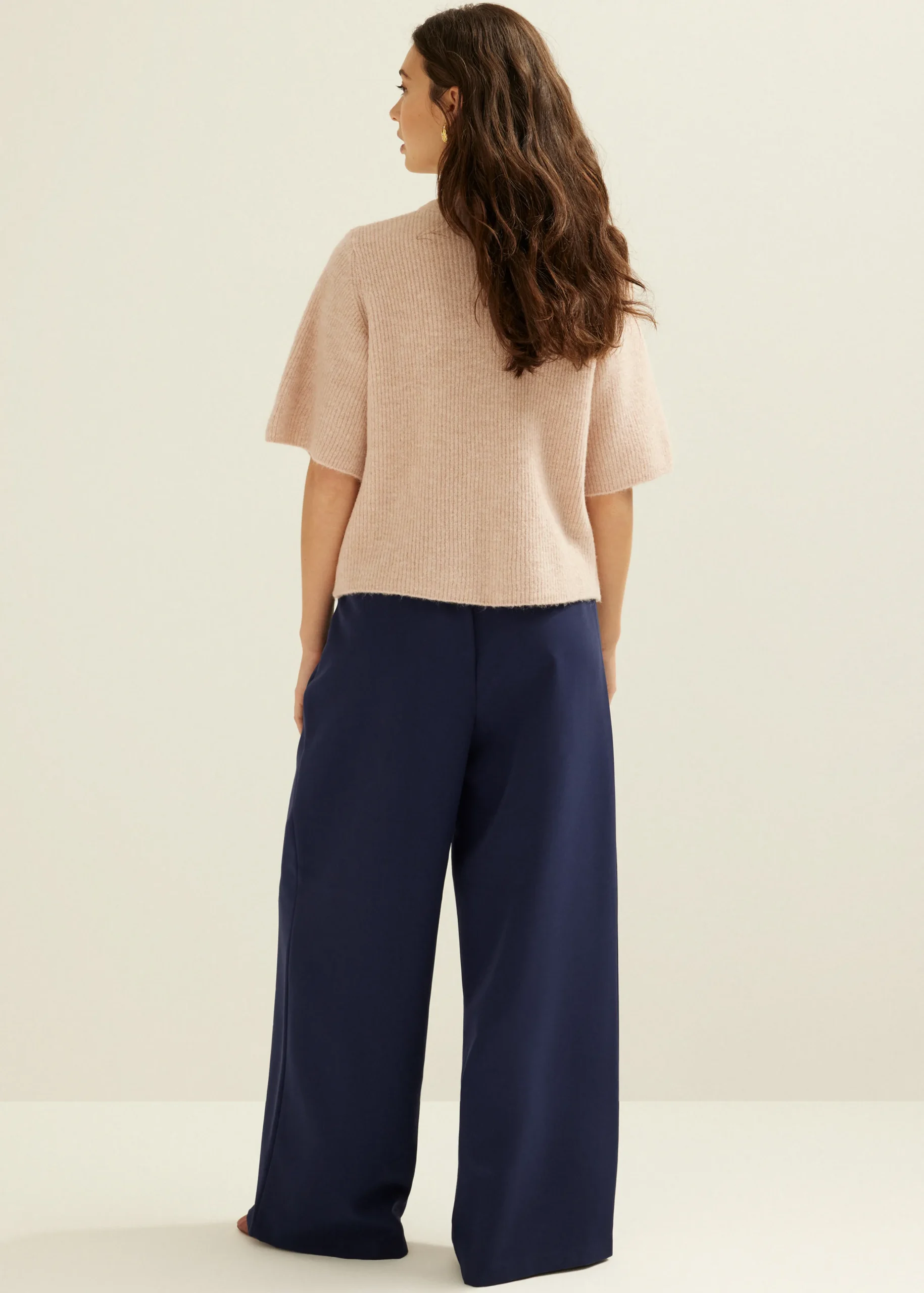 Fashion Cotton Club Vest met strass knopen nude