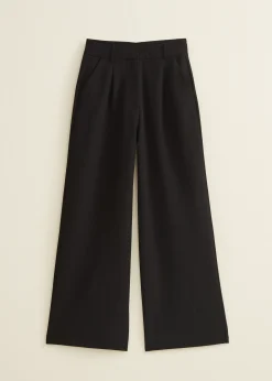 Outlet Cotton Club Wide leg pantalon zwart