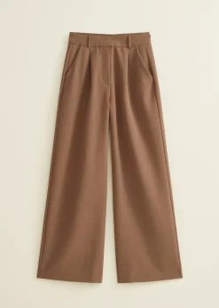 Online Cotton Club Wide leg pantalon taupe