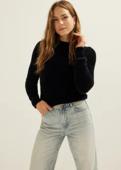 Discount Cotton Club Zachte gebreide trui zwart