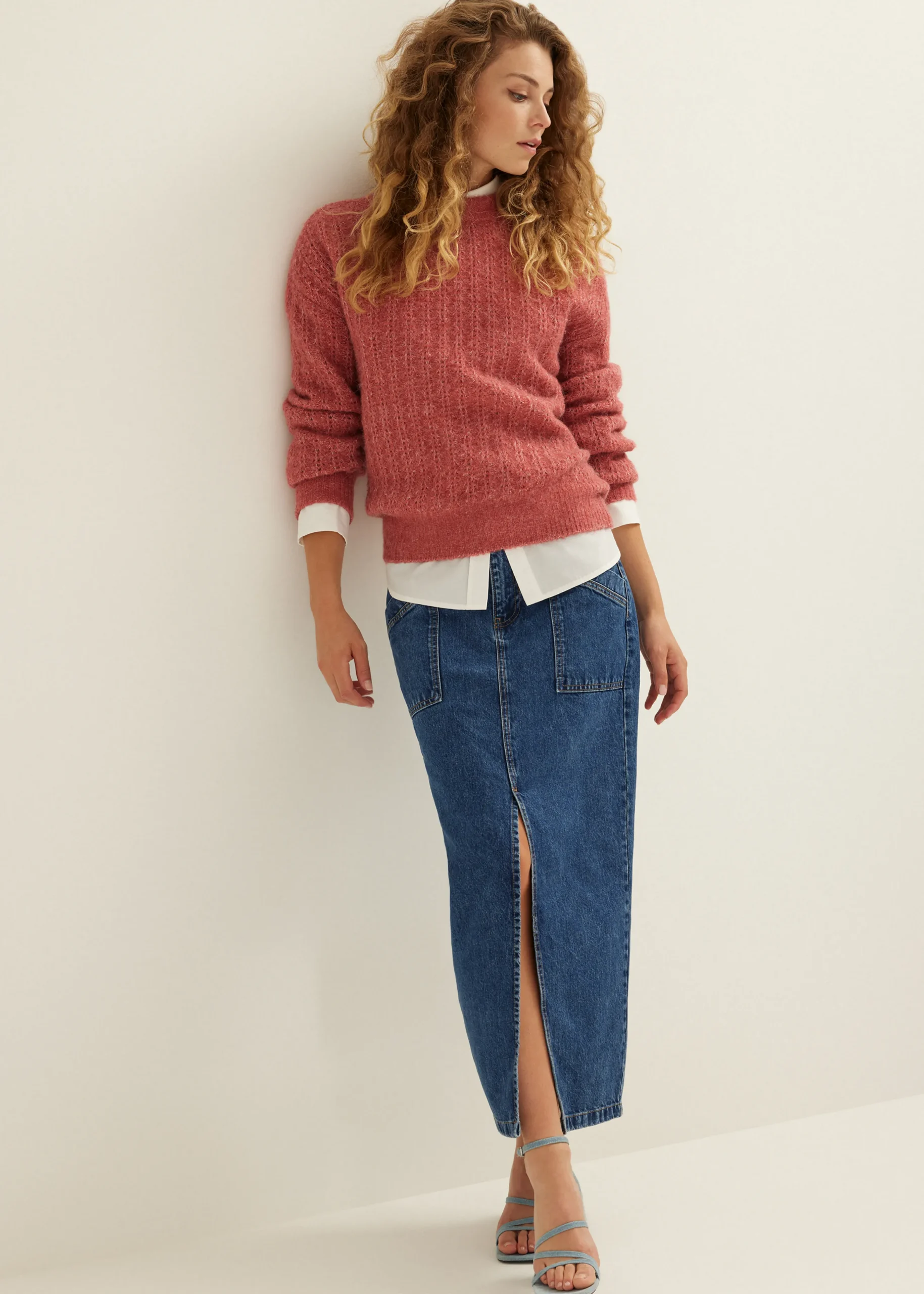 Best Cotton Club Zachte gebreide trui rose,donker